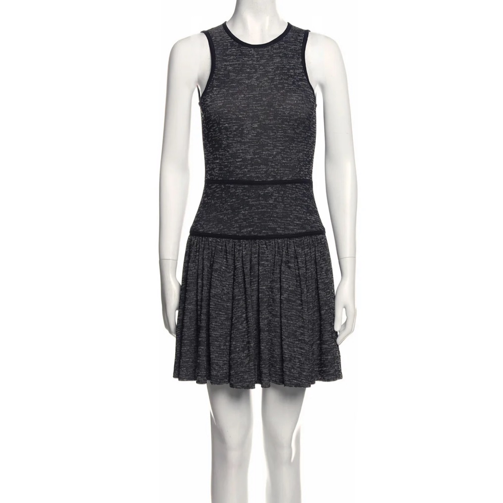 Tibi Casual Crew Trimmed Sleeveless Mini Dress 2